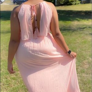 Peachy Pink Maxi Dress